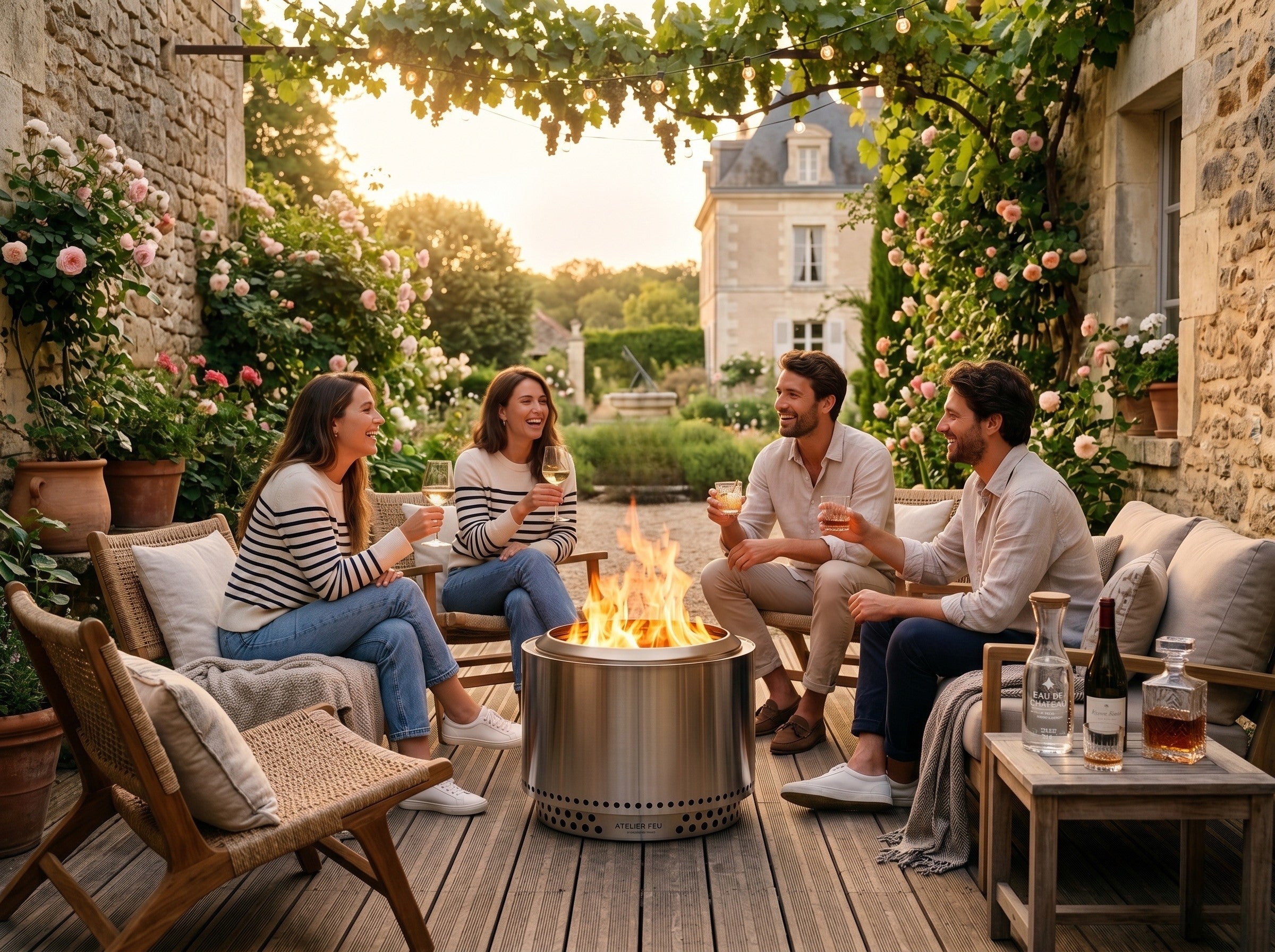 Le Titan — Brasero sans fumée en acier inoxydable 304 | L'Art du Feu