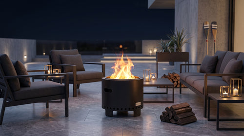 Le Foyer — Grand brasero sans fumée de jardin | Métal thermolaqué | L'Art du Feu