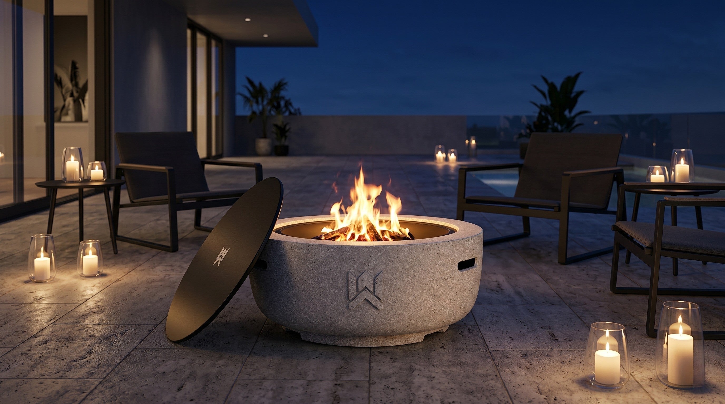 La Pierre — Brasero barbecue table basse effet granit | L'Art du Feu