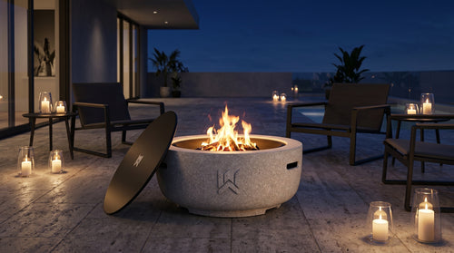 La Pierre — Brasero barbecue table basse effet granit | L'Art du Feu